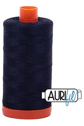 Aurifil Mako 50wt Cotton 1300 m 1422 yd. spool - 2785 Very Dark Navy